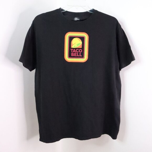 Taco Bell Men's Adult XL Black Retro Classic Graphic Logo Casual Tee T-Shirt - Picture 1 of 6